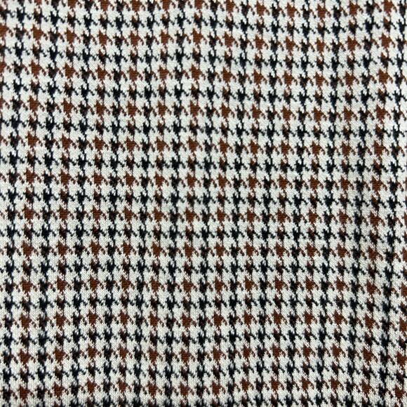 Express Houndstooth Mock Neck Belted Wide Leg Jumpsuit XS Brown Black Neutral - Picture 7 of 8